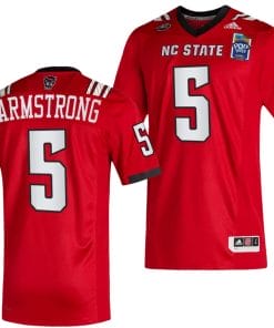 Brennan Armstrong Jersey #5 NC State Wolfpack 2023 Pop-Tarts Bowl Football Red