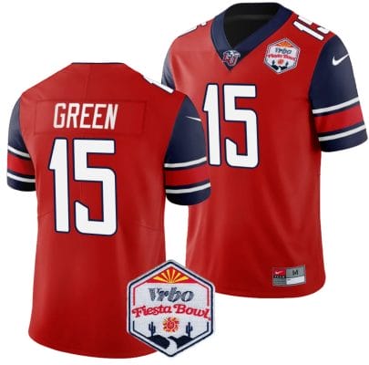 Brylan Green Jersey #15 Liberty Flames Fiesta Bowl Patch 2024 Football Red