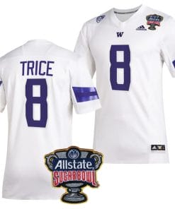 Bralen Trice Jersey #8 Washington Huskies Allstate Sugar Bowl Patch 2024 College Football White