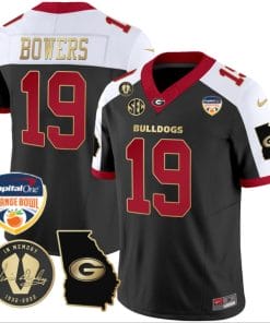 Brock Bowers Jersey #19 Georgia Bulldogs Vapor Limited Orange Bowl Patch Alternate