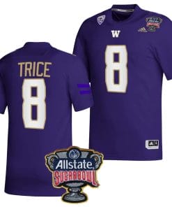 Bralen Trice Jersey #8 Washington Huskies Allstate Sugar Bowl Patch 2024 College Football Purple