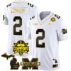 Blake Corum Jersey #2 Michigan Wolverines 2023 Big Ten Champions Patch Stitched White Gold 4 Blake Corum Jersey #2 Michigan Wolverines 2023 Big Ten Champions Patch Stitched White Gold