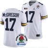 Braiden McGregor Jersey #17 Michigan Wolverines Rose Bowl Game 2024 Patch College Football Playoff White