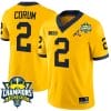 Blake Corum Jersey #2 Michigan Wolverines 2023 Big Ten Champions Patch Stitched Maize 4 Blake Corum Jersey #2 Michigan Wolverines 2023 Big Ten Champions Patch Stitched Maize