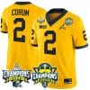 Blake Corum Jersey #2 Michigan Wolverines 2023 Big Ten Back to Back Champions Patch Stitched Maize