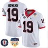 Brock Bowers Jersey #19 Georgia Bulldogs Orange Bowl Patch Football Stitched White 4 Brock Bowers Jersey #19 Georgia Bulldogs Orange Bowl Patch Football Stitched White