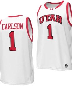 Ben Carlson Jersey #1 Utah Utes College Basketball 2023-24 Replica White