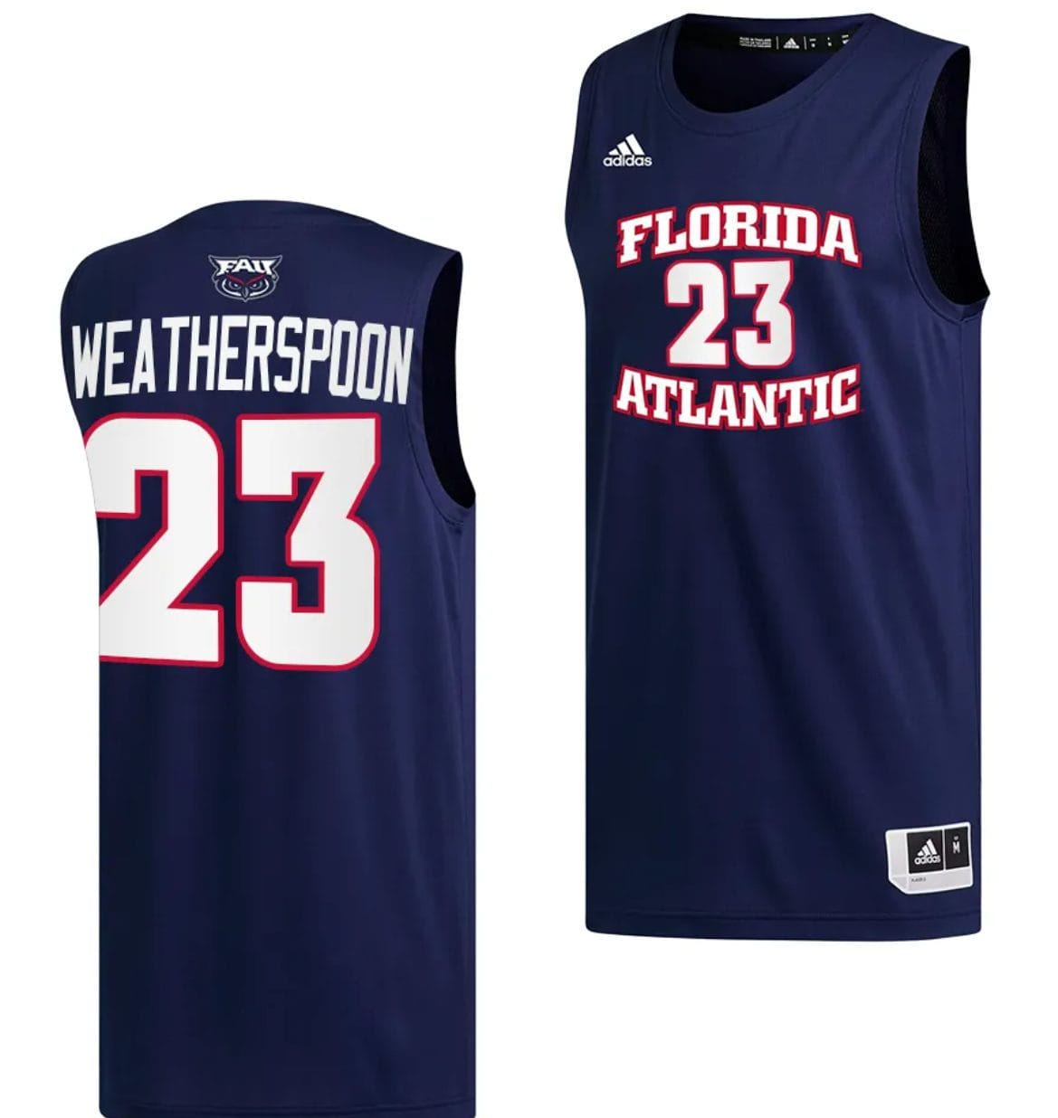 Brandon Weatherspoon Jersey #23 FAU Owls College Basketball Replica Navy 1 Brandon Weatherspoon Jersey #23 FAU Owls College Basketball Replica Navy