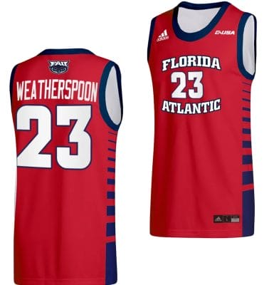 Brandon Weatherspoon Jersey #23 FAU Owls College Basketball Replica Red 6 Brandon Weatherspoon Jersey #23 FAU Owls College Basketball Replica Red