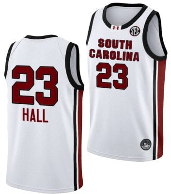 Bree Hall Jersey #23 South Carolina Gamecocks College Basketball 2023-24 White 8 Bree Hall Jersey #23 South Carolina Gamecocks College Basketball 2023-24 White