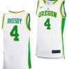Brennan Rigsby Jersey #4 Oregon Ducks 2023-24 College Basketball uniform White