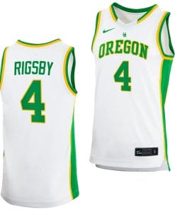 Brennan Rigsby Jersey #4 Oregon Ducks 2023-24 College Basketball uniform White