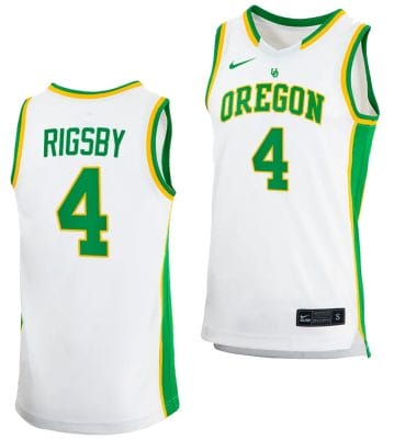 Brennan Rigsby Jersey #4 Oregon Ducks 2023-24 College Basketball uniform White