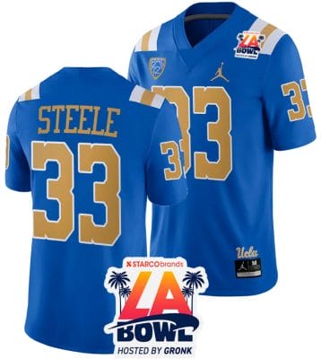 Carson Steele Jersey #33 UCLA Bruins 2023 LA Bowl College Football Blue 8 Carson Steele Jersey #33 UCLA Bruins 2023 LA Bowl College Football Blue