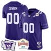 Custom Washington Huskies Jersey Name and Number Alamo Bowl Patch Football Purple