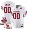 Custom Oklahoma Sooners Jersey Name and Number 125th Season Patch Football White 5 Custom Oklahoma Sooners Jersey Name and Number 125th Season Patch Football White