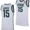 Carson Cooper Jersey #15 Michigan State Spartans Replica Basketball 2023-24 White