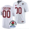 Custom Alabama Crimson Tide Jersey Name and Number Rose Bowl Game 2024 Patch College Football Playoff White 4 Custom Alabama Crimson Tide Jersey Name and Number Rose Bowl Game 2024 Patch College Football Playoff White