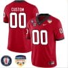 Custom Georgia Bulldogs Jersey Name and Number Orange Bowl Patch Football Red