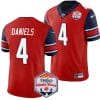CJ Daniels Jersey #4 Liberty Flames Fiesta Bowl Patch 2024 Football Red