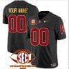 Custom Alabama Crimson Jersey Name and Number SEC Championship 2023 Patch Gold Football Black