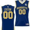 Custom Marquette Golden Eagles Jersey Name and Number NIL Basketball Navy