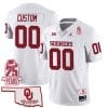 Custom Oklahoma Sooners Jersey Name and Number 25th Anniversary Patch Football White
