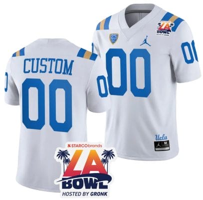 Custom UCLA Bruins Jersey Name and Number 2023 LA Bowl College Football White 8 Custom UCLA Bruins Jersey Name and Number 2023 LA Bowl College Football White