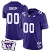 Custom Washington Huskies Jersey Name and Number Washington Map Patch Football Purple