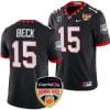 Carson Beck Jersey #15 Georgia Bulldogs Orange Bowl Patch 2023 College Football Black 4 Carson Beck Jersey #15 Georgia Bulldogs Orange Bowl Patch 2023 College Football Black