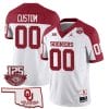 Custom Oklahoma Sooners Jersey Name and Number 125th Season Patch Football Alternate White 4 Custom Oklahoma Sooners Jersey Name and Number 125th Season Patch Football Alternate White