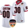 Custom Georgia Bulldogs Jersey Name and Number Orange Bowl Patch 2023 College Football White
