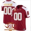 Custom Alabama Crimson Jersey Name and Number SEC Championship 2023 Patch Gold Crimson Alternate