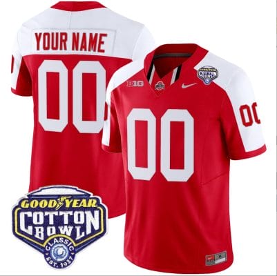 Custom Ohio State Jersey Name and Number Cotton Bowl Patch Vapor Football Red Alternate 8 Custom Ohio State Jersey Name and Number Cotton Bowl Patch Vapor Football Red Alternate