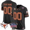 Custom Texas Longhorns Jersey Name and Number Sugar Bowl Patch Football Black
