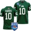 CJ Harris Jersey #10 Ohio Bobcats 2023 Myrtle Beach Bowl Patch College Football Green