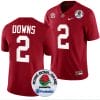 Caleb Downs Jersey #2 Alabama Crimson Tide Rose Bowl Game 2024 Patch College Football Playoff Crimson