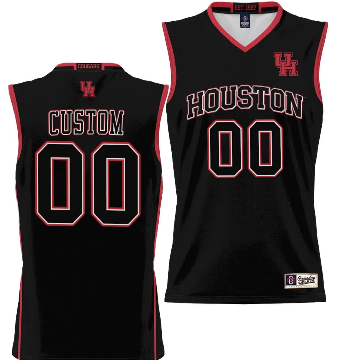 Custom Houston Cougars Jersey Name and Number NIL College Basketball Lightweight Black 1 Custom Houston Cougars Jersey Name and Number NIL College Basketball Lightweight Black