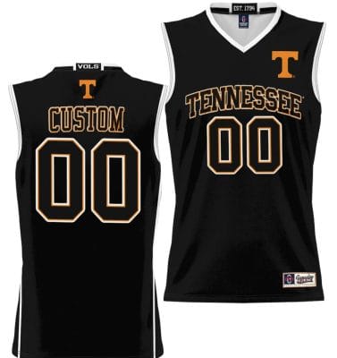 Custom Tennessee Vols Jersey Name and Number NIL College Basketball Lightweight Black