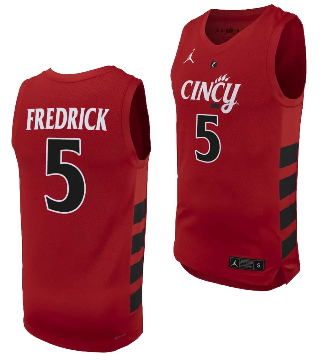 CJ Fredrick Jersey #5 Cincinnati Bearcats College Basketball Replica 2023-24 Red 1 CJ Fredrick Jersey #5 Cincinnati Bearcats College Basketball Replica 2023-24 Red
