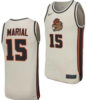 Chol Marial Jersey #15 Oregon State Beavers College Basketball Replica uniform White
