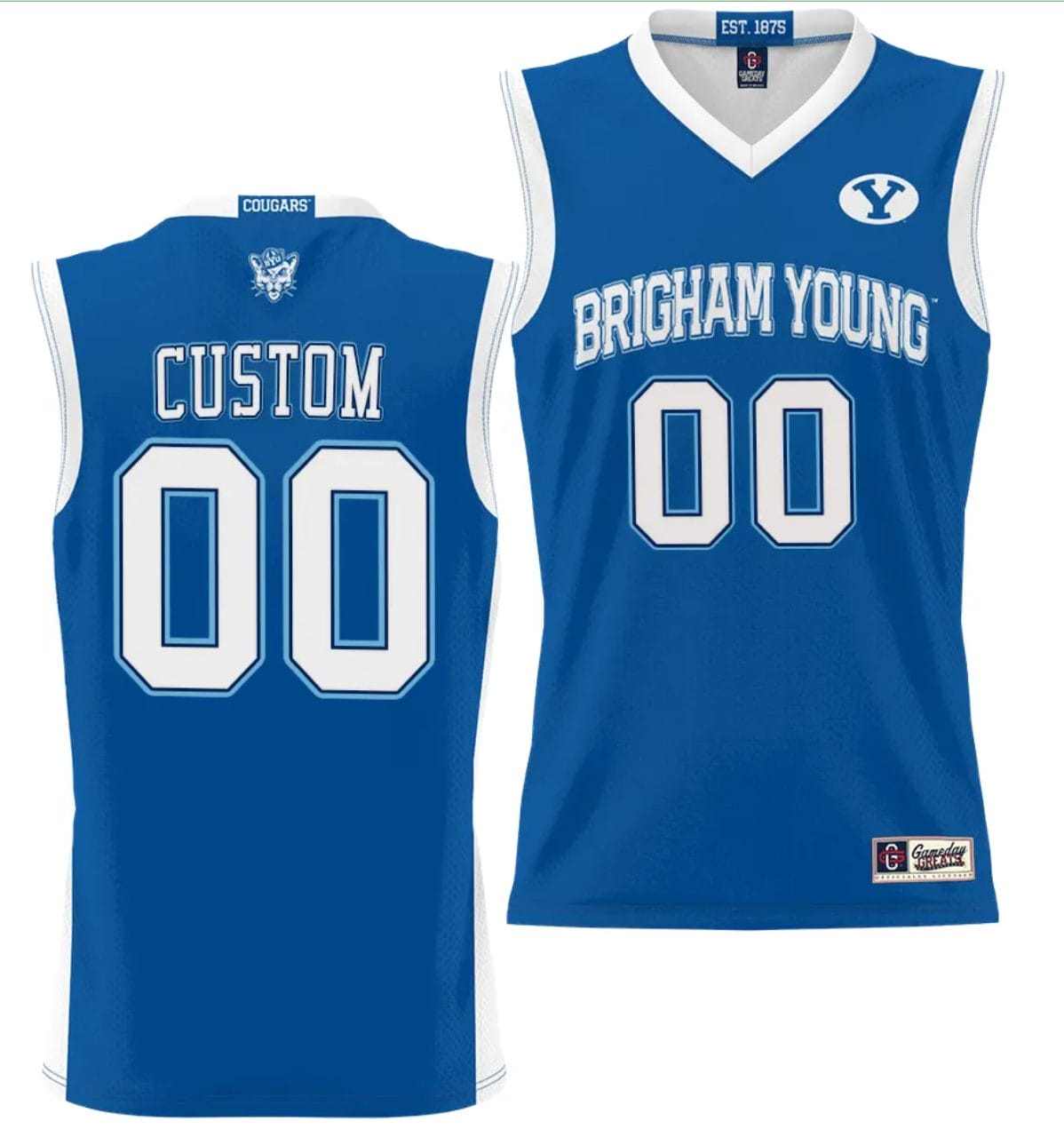 Custom BYU Cougars Jersey Name and Number NIL College Basketball Jersey Lightweight Royal 1 Custom BYU Cougars Jersey Name and Number NIL College Basketball Jersey Lightweight Royal