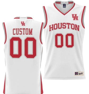 Custom Houston Cougars Jersey Name and Number NIL College Basketball Lightweight White 6 Custom Houston Cougars Jersey Name and Number NIL College Basketball Lightweight White