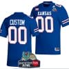 Custom Kansas Jayhawks Jersey Name and Number 2023 Guaranteed Rate Bowl Champs Football Royal