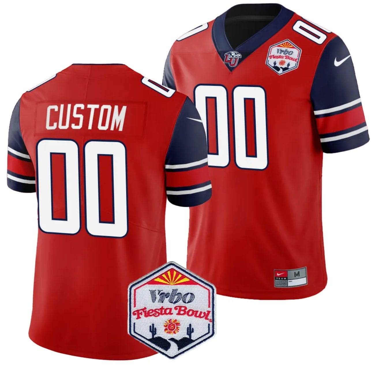 Custom Liberty Flames Jersey Name and Number Fiesta Bowl Patch 2024 Football Red 1 Custom Liberty Flames Jersey Name and Number Fiesta Bowl Patch 2024 Football Red