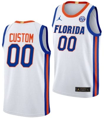 Custom Florida Gators Jersey Name and Number Limited College Basketball 2023-24 Home White 8 Custom Florida Gators Jersey Name and Number Limited College Basketball 2023-24 Home White