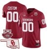 Custom Oklahoma Sooners Jersey Name and Number 125th Season Patch Football Red