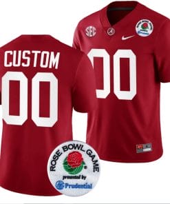 Custom Alabama Crimson Tide Jersey Name and Number Rose Bowl Game 2024 Patch College Football Playoff Crimson