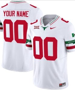 Custom Texas Longhorns Jersey Name and Number Mexico Vapor College Football White