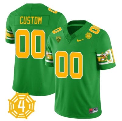 Custom Oregon Ducks Jersey Name and Number Honor Spencer Webb Patch Football Green